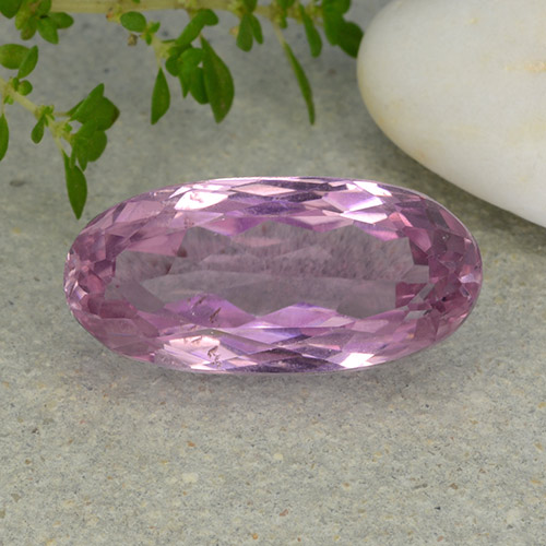 19,8 x 9,5mm ovaler rosa Kunzit aus Afghanistan, Gewicht 12,17 ct, 1 Stück Kunzit - Farbe: Sehr helles Rosa, natürlicher Edelstein in VVS-VS Reinheit, Mohs-Härte von 7 Geeignet für den täglichen Gebrauch im Schmuck, Photo A