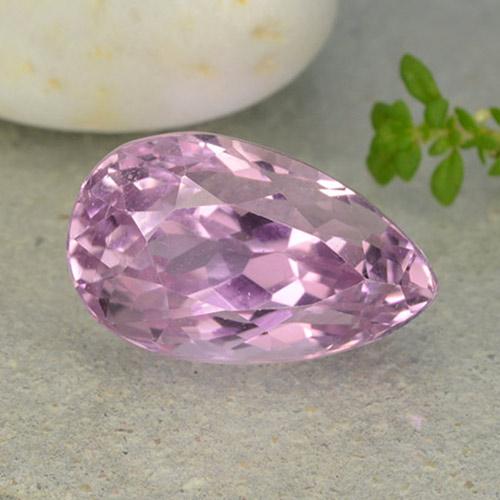 Cherry Pink Kunzit Edelstein - 9.7ct Birnen Schliff (ID: 482133)