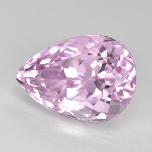 11.76 ct Pink Kunzite Gemstone, Kunzite Gem in Pear Facet Shape for Sale.