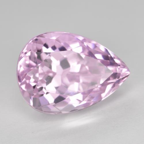 11.76 ct Pink Kunzite Stone, Natural Kunzite in Pear Facet Shape for Sale
