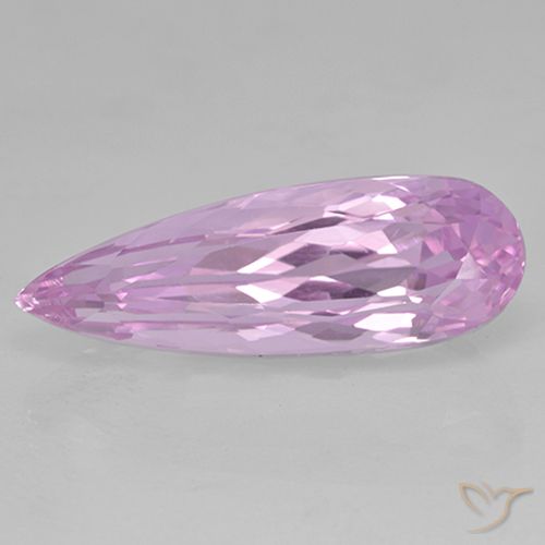 19.57 ct Purple Kunzite, 27.7 x 9.6 mm Pear Cut From Afghanistan, Photo A