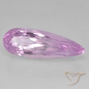 19.57 ct Purple Kunzite Stone, Natural Kunzite in Pear Facet Shape for Sale