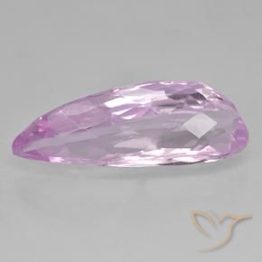 Kunzite Gemstone in 27.7 x 9.6 mm Size for Sale, Kunzite Stone in Light Pinkish Violet Purple Color