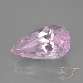9.81 ct Pink Kunzite Stone, Natural Kunzite in Pear Facet Shape for Sale
