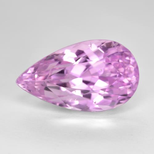 Rosado claro Kunzita Gema - 13.1ct Corte en forma de pera (ID: 560849)