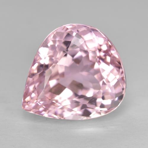 Very Light Pink Kunzit Edelstein - 11.1ct Birnen Schliff (ID: 594163)