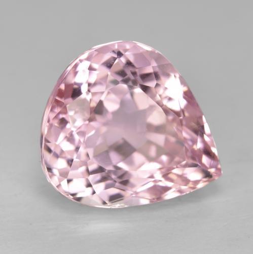 11.08 ct Pink Kunzite Stone, Natural Kunzite in Pear Facet Shape for Sale