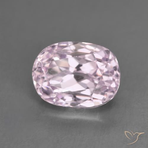 3.38 ct Pink Kunzite Stone, Natural Kunzite in Oval Facet Shape for Sale