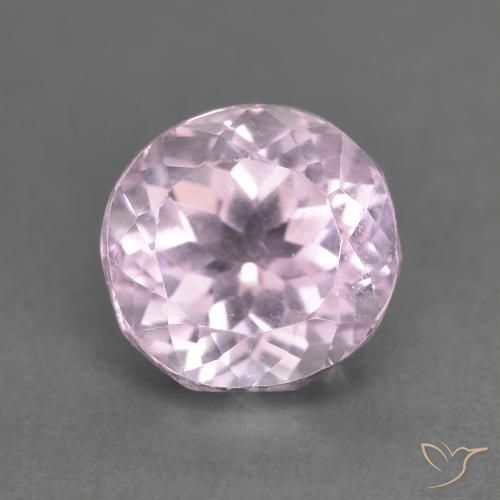 7,6 x 7,4mm ovaler rosa Kunzit aus Afghanistan, Gewicht von 2,54 ct, natürlicher Edelstein in VS Reinheit, 1 Stück ovaler Kunzit - Farbe: Sehr helles Lavendelrosa, Mohs-Härte von 7 Geeignet für den täglichen Gebrauch im Schmuck, Photo A