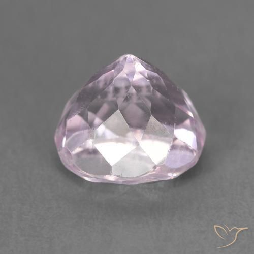 Kunzite Gemstone in 7.6 x 7.4 mm Size for Sale, Kunzite Stone in Very Light Lavender Pink Color