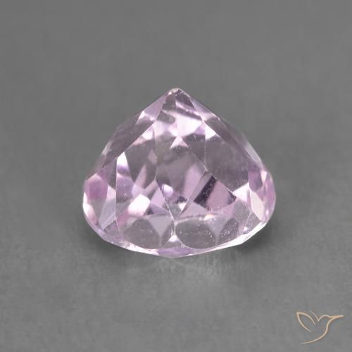 Kunzite Gemstone in 8 x 7.5 mm Size for Sale, Kunzite Stone in Cherry Pink Tone Color