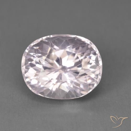 3.80ct Natural Purplish-pink White Kunzite, Oval, Opaque