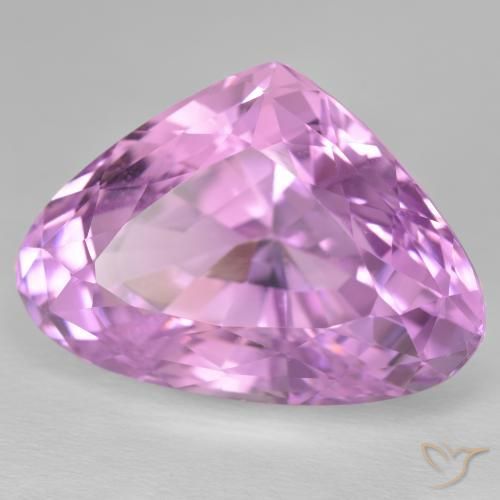 45.90 ct Purple Kunzite Stone, Natural Kunzite in Pear Facet Shape for Sale
