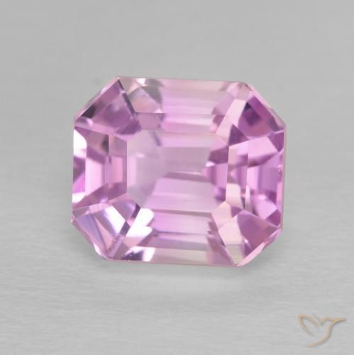 4.18ct Natural Light Purple Kunzite, Emerald Cut, VVS