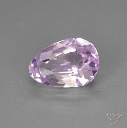 3.01ct Natural Light Lilac Kunzite, Pear Shape, VVS-VS