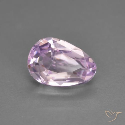 3.01 ct Purple Kunzite Stone, Natural Kunzite in Pear Facet Shape for Sale