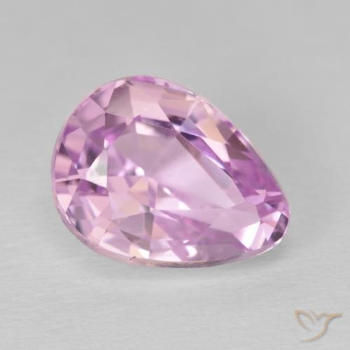 7.36 ct Purple Kunzite Stone, Natural Kunzite in Pear Facet Shape for Sale