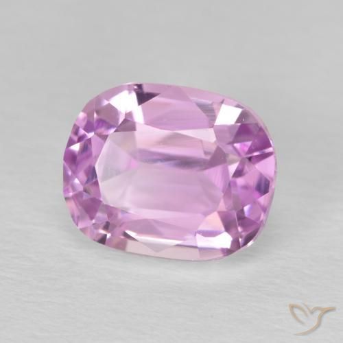 3.74 ct Purple Kunzite Stone, Natural Kunzite in Cushion-Cut Shape for Sale