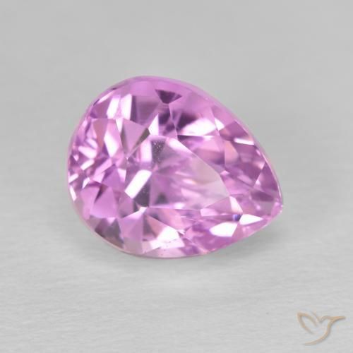 4.52 ct Purple Kunzite Stone, Natural Kunzite in Pear Facet Shape for Sale