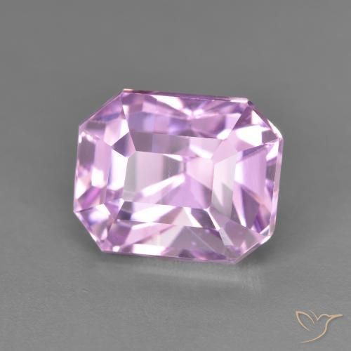6.62 ct Purple Kunzite Stone, Natural Kunzite in Octagon Step Cut Shape for Sale