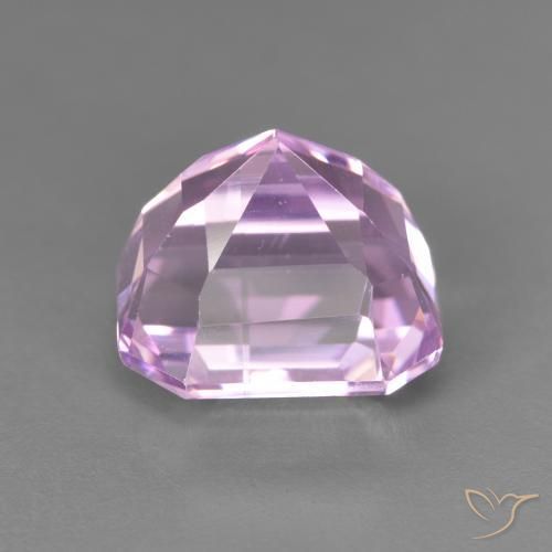 Kunzite Gemstone in 10.6 x 8.6 mm Size for Sale, Kunzite Stone in Light Pinkish Violet Purple Color