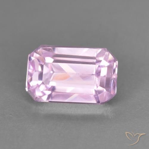 1.71 ct Purple Kunzite Stone, Natural Kunzite in Octagon Step Cut Shape for Sale