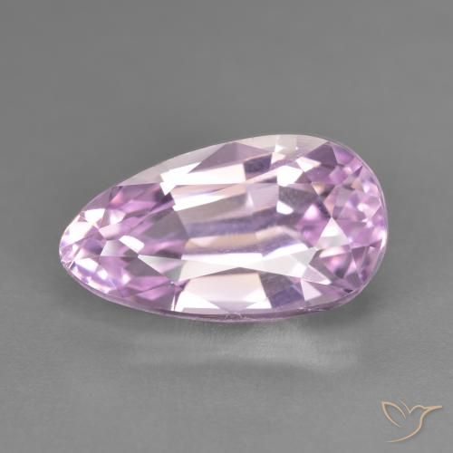 7.85ct Natural Light Purple Pink Kunzite, Pear Shape, VVS
