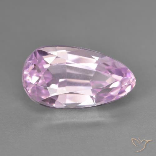 7.85 ct Purple Kunzite Stone, Natural Kunzite in Pear Facet Shape for Sale