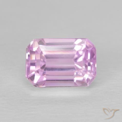 3.03ct Natural Cherry Pink Tone Kunzite, Emerald Cut, VVS-VS