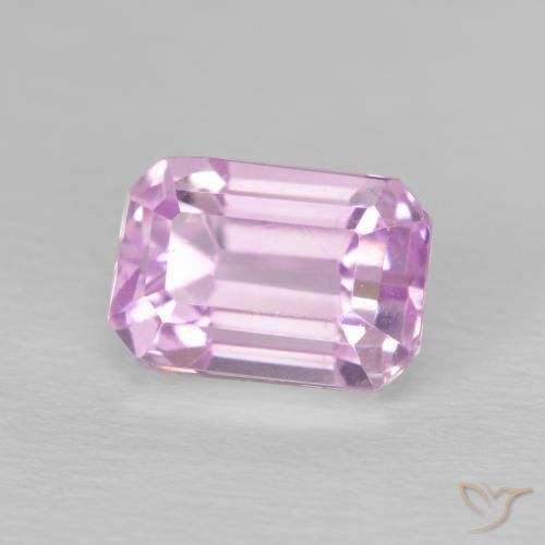 3.03 ct Pink Kunzite Stone, Natural Kunzite in Octagon Step Cut Shape for Sale