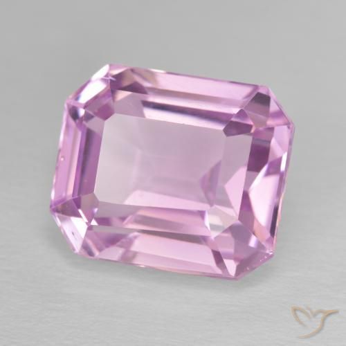 11.14 ct Pink Kunzite Stone, Natural Kunzite in Octagon Step Cut Shape for Sale