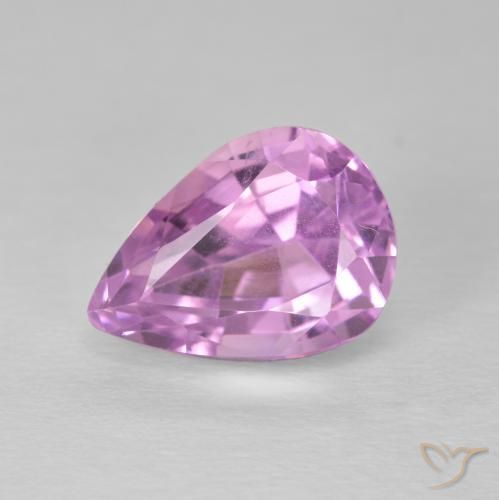 5.93ct Natural Royal Purple Pink Kunzite, Pear Shape, VS