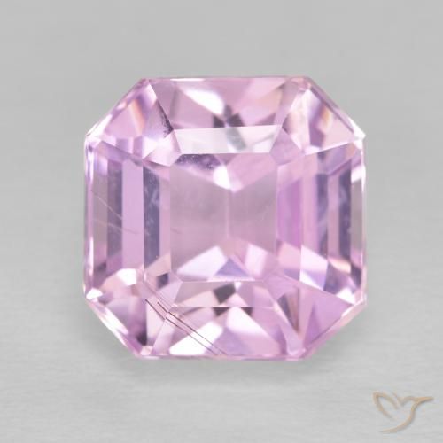6.17ct Natural Royal Purple Pink Kunzite, Emerald Cut, VS