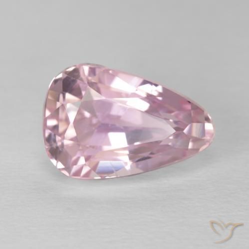 5.57 ct Pink Kunzite Stone, Natural Kunzite in Pear Facet Shape for Sale