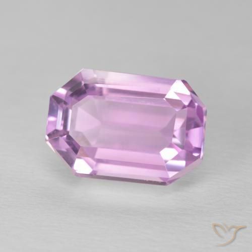 5.94 ct Pink Kunzite Stone, Natural Kunzite in Octagon Step Cut Shape for Sale
