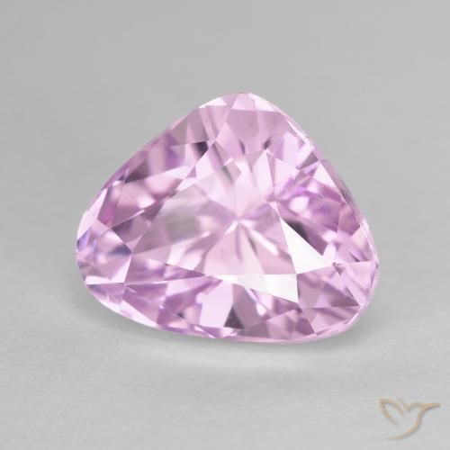 7.76 ct Purple Kunzite Stone, Natural Kunzite in Pear Facet Shape for Sale