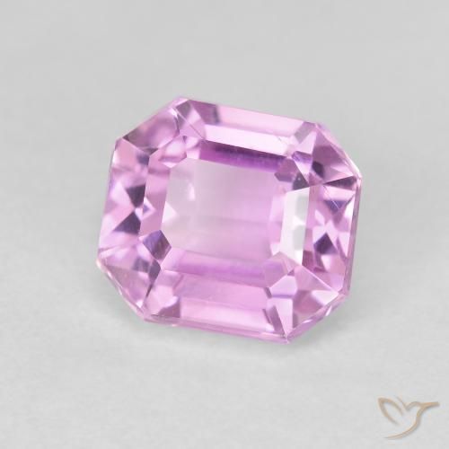 2.99 ct Purple Kunzite Stone, Natural Kunzite in Octagon Step Cut Shape for Sale