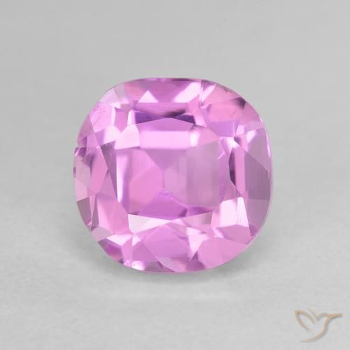 3.24 ct Purple Kunzite Stone, Natural Kunzite in Cushion-Cut Shape for Sale