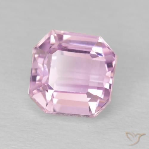2.10 ct Pink Kunzite Stone, Natural Kunzite in Octagon Step Cut Shape for Sale