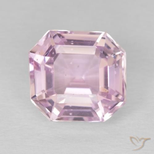 5.87ct Natural Light Pink Kunzite, Emerald Cut, VS