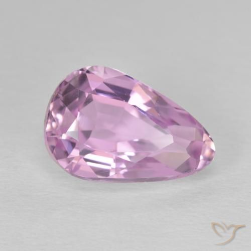5.05 ct Pink Kunzite Stone, Natural Kunzite in Pear Facet Shape for Sale