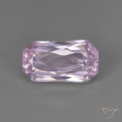 3.25ct Natural Light Lilac Kunzite, Emerald Cut, VVS