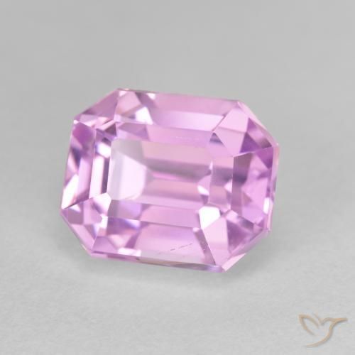6.32 ct Purple Kunzite Stone, Natural Kunzite in Octagon Step Cut Shape for Sale