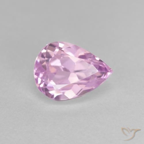 3.07 ct Purple Kunzite Stone, Natural Kunzite in Pear Facet Shape for Sale