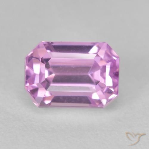 2.27ct Natural Bright Pinkish Purple Kunzite, Emerald Cut, VVS-VS