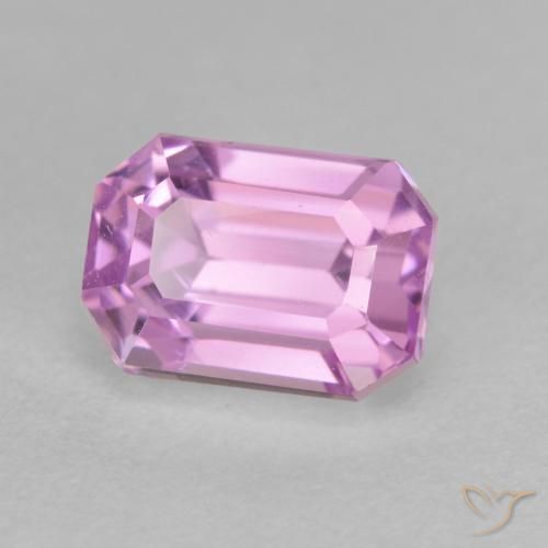 2.27 ct Purple Kunzite Stone, Natural Kunzite in Octagon Step Cut Shape for Sale
