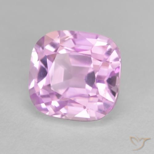 5.59 ct Purple Kunzite Stone, Natural Kunzite in Cushion-Cut Shape for Sale