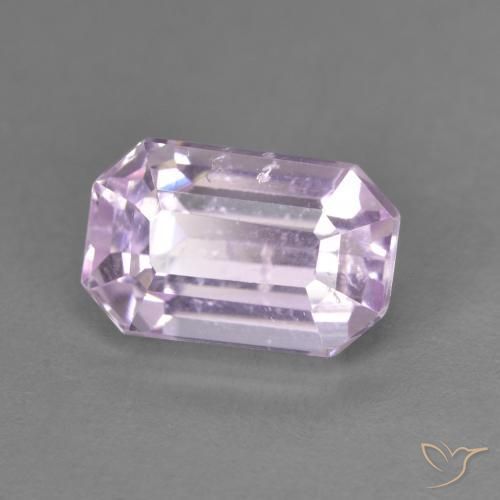 3.37 ct Pink Kunzite Stone, Natural Kunzite in Octagon Step Cut Shape for Sale
