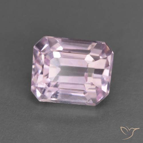 1.49ct Natural Very Light Royal Purple Pink Kunzite, Emerald Cut, VVS-VS