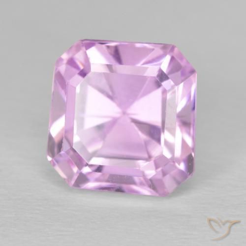 4.58 ct Pink Kunzite Gemstone, Kunzite Gem in Octagon Step Cut Shape for Sale.